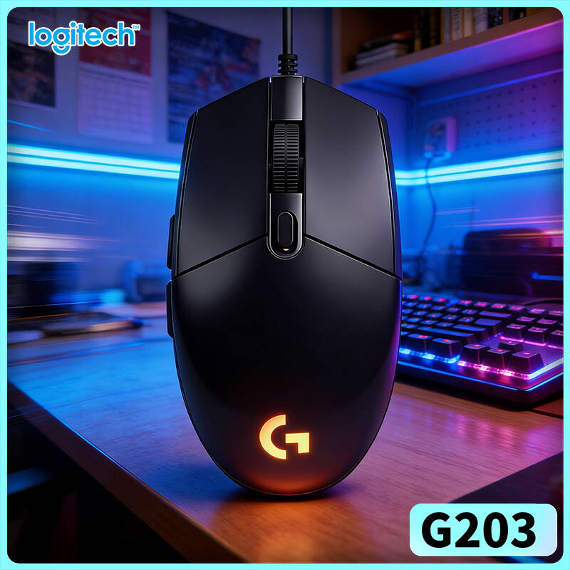 Logitech Mouse G203 - Mysz przewodowa Logitech G203 LIGHTSYNC do